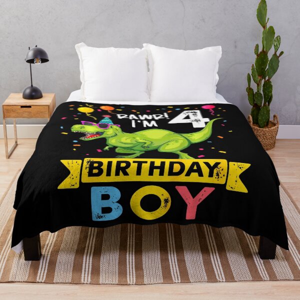 Item preview, Kids 4 Year Old Shirt 4Th Birthday Boy T Rex Dinosaur T Shirt designed and sold by MadalynKiehn.
