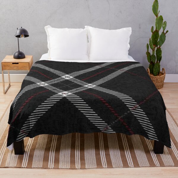 Item preview, Black and White Diagonal Tartan Pattern designed and sold by SassyArtistry.