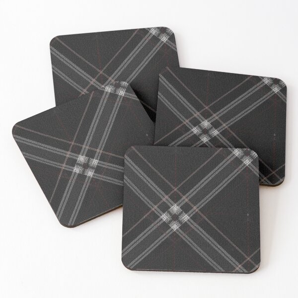 Item preview, Black and Gray Diagonal Tartan Fabric designed and sold by SassyArtistry.