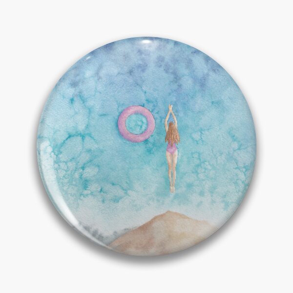 Item preview, Young woman jumping from cliff into sea designed and sold by IrinaIkar.
