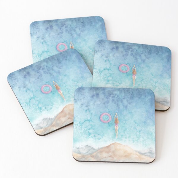 Item preview, Young woman jumping from cliff into sea designed and sold by IrinaIkar.
