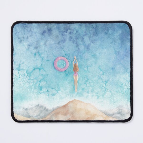 Item preview, Young woman jumping from cliff into sea designed and sold by IrinaIkar.