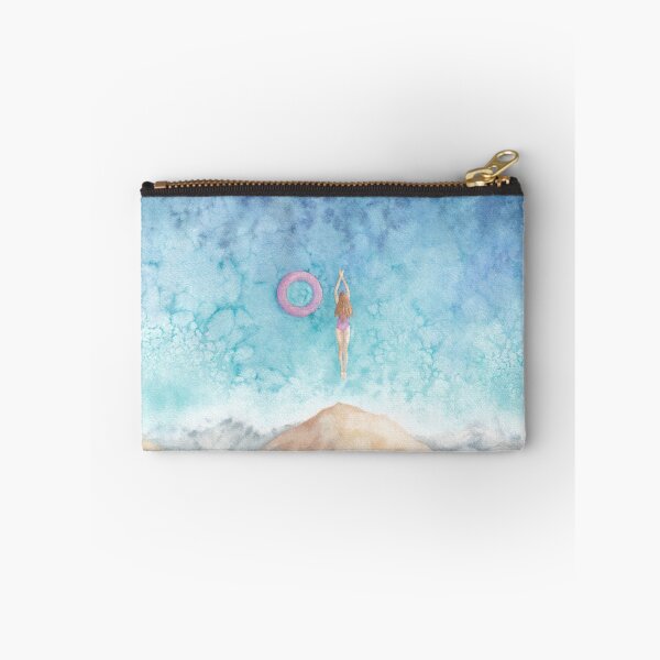 Item preview, Young woman jumping from cliff into sea designed and sold by IrinaIkar.