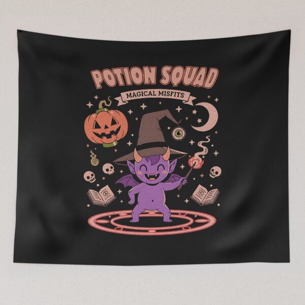 Item preview, Potion Squad Magical Misfits - Cute Demon Wizard Halloween Art designed and sold by AwesomeBeyondLimits.