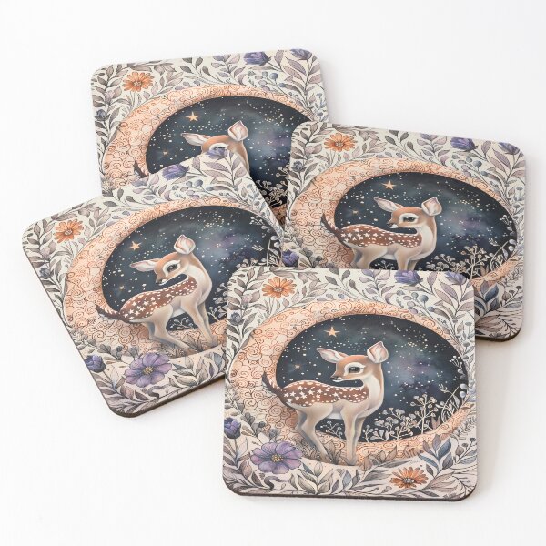 Item preview, Baby Deer - Crescent Moon Art designed and sold by PawPrintStyles.