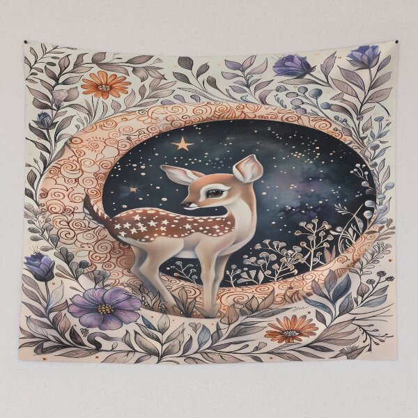 Item preview, Baby Deer - Crescent Moon Art designed and sold by PawPrintStyles.