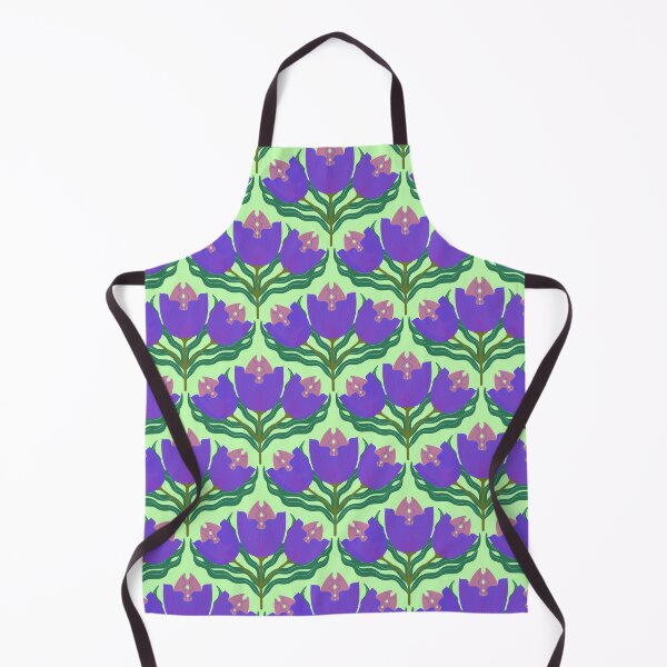 Item preview, ANNA’S APRON TOP TULIPS MINT designed and sold by Marni Scofidio Desi9ns.