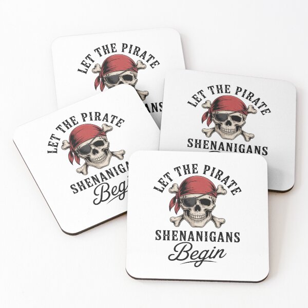 Item preview, Let The Pirate Shenanigans Begin Pirate Skull Skeleton designed and sold by AnixieArtFun.