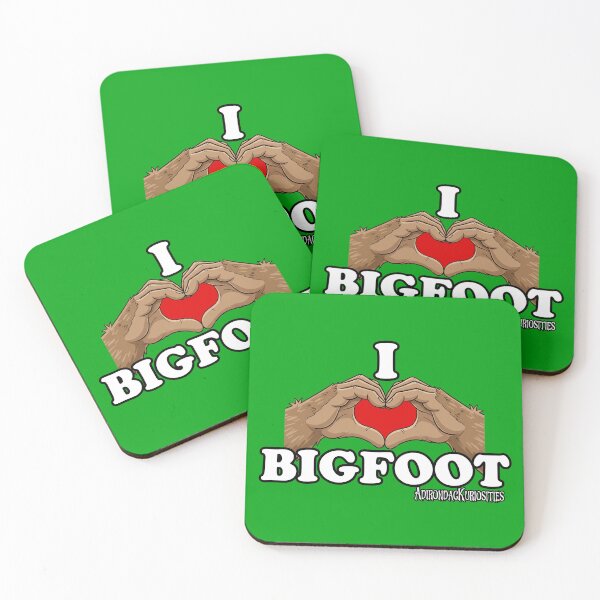 Item preview, I Heart Bigfoot Red Heart Hands designed and sold by AdirondacKuriosities.