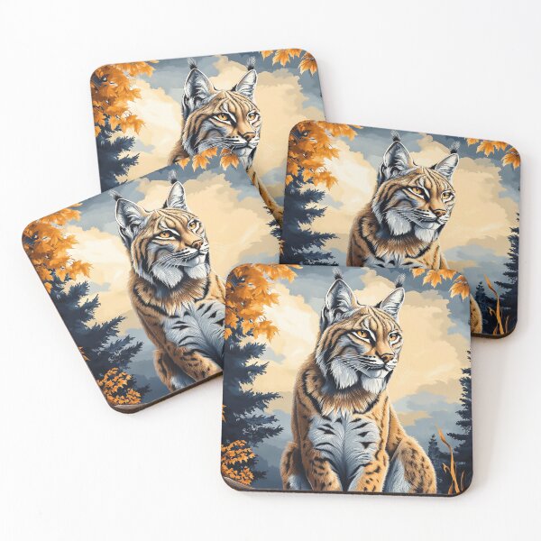 Item preview, Lynx in Autumn Landscape designed and sold by PetsArt.