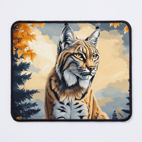 Item preview, Lynx in Autumn Landscape designed and sold by PetsArt.