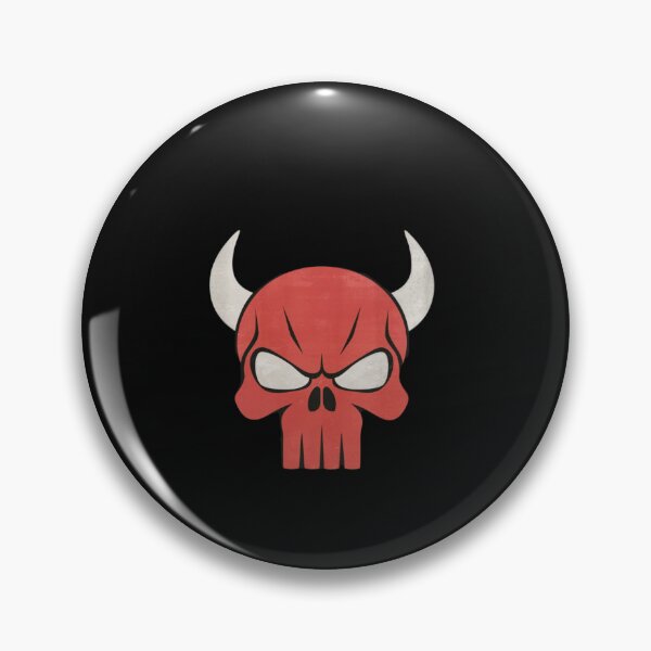 Item preview, punisher red skull with prominent horns designed and sold by 123ks.