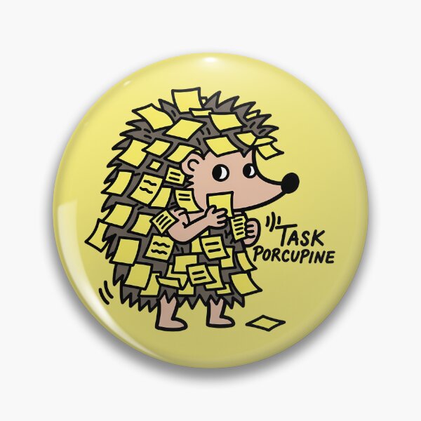 Item preview, Overwhelmed Hedgehog Covered in Sticky Notes designed and sold by Animepic222.