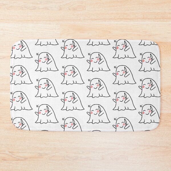 Item preview, Cute Blushing Ghost Saying Hi designed and sold by Meenova Art.