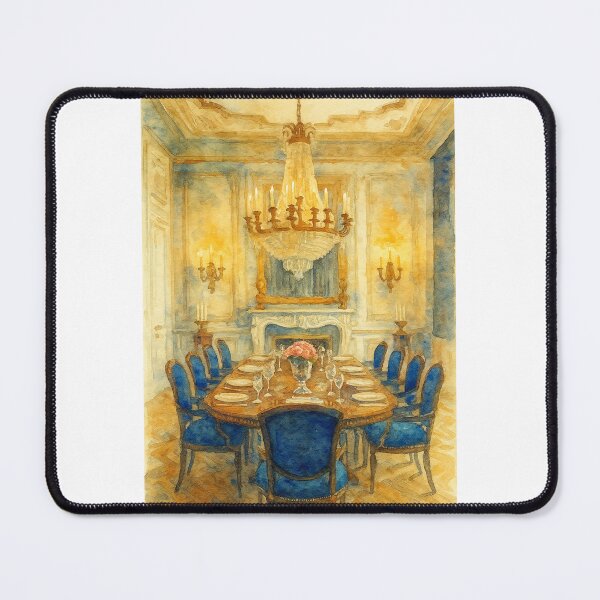Item preview, Watercolor Old Chic Dining Room designed and sold by ArtQueen777.