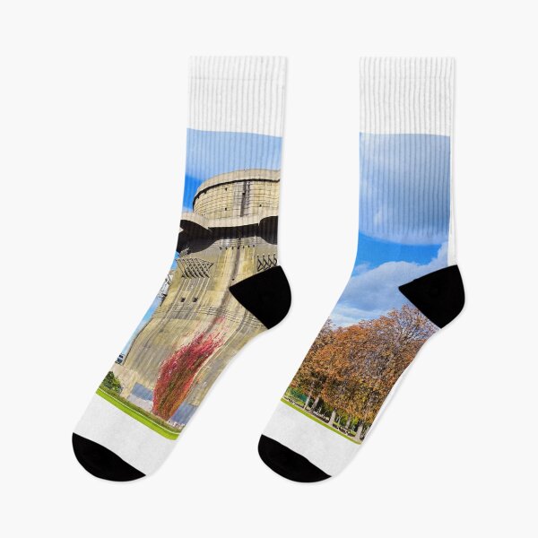 Item preview, Anti aircraft tower, Flakturm in Augarten, Vienna, Austria, autumn season landscape designed and sold by goceris.