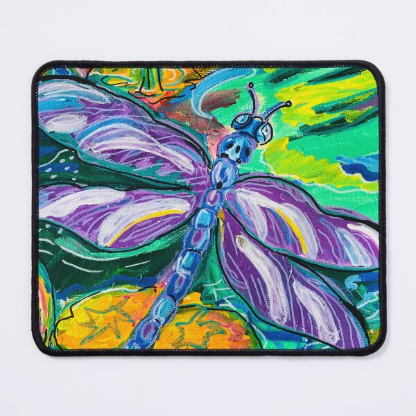 Item preview, “Vibrant Dragonfly Artwork – Botanical Nature Painting for Art Lovers” designed and sold by Nikkiart24.redbubble.com.
