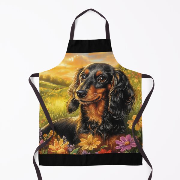 Item preview, Dachshund in a field of flowers designed and sold by PetsArt.