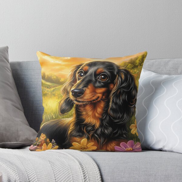 Item preview, Dachshund in a field of flowers designed and sold by PetsArt.