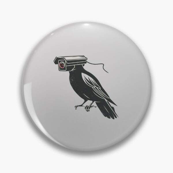 Item preview, a black crow with a surveillance camera head designed and sold by 123ks.
