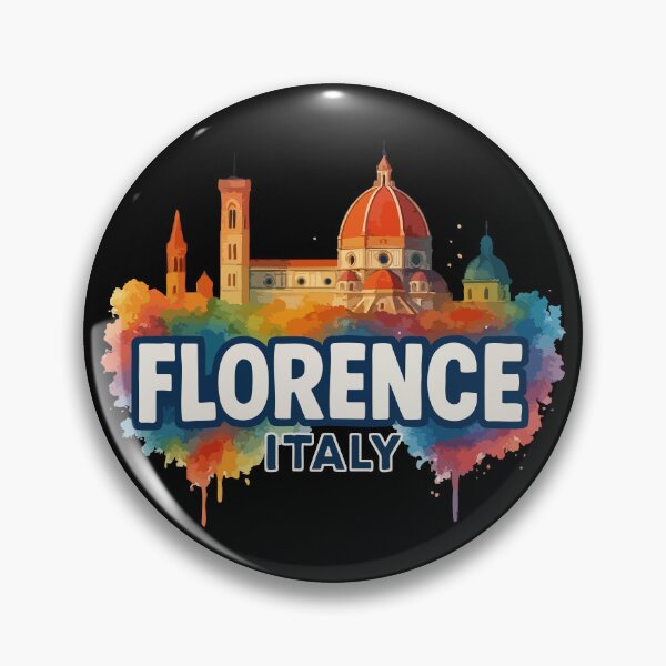Aperçu de l'œuvre Florence, Italie : panorama urbain, voyage, aquarelle colorée créée et vendue par TomFrontierArt.
