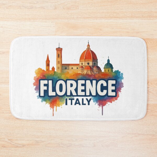 Item preview, Florence Italy Skyline Travel Colorful Watercolor designed and sold by TomFrontierArt.