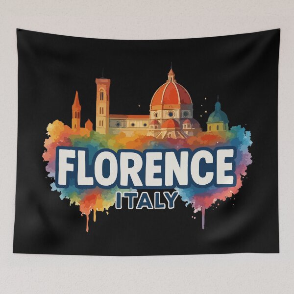 Item preview, Florence Italy Skyline Travel Colorful Watercolor designed and sold by TomFrontierArt.