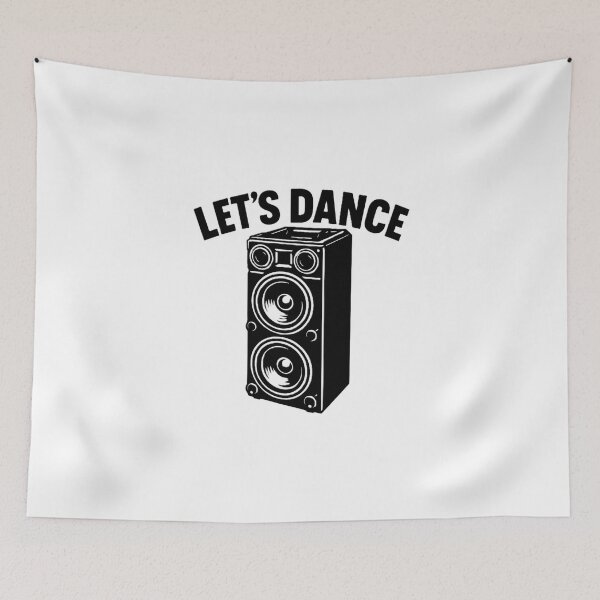 Item preview, Let’s Dance Retro Speaker | Minimal Line Art Music Party Dance Floor designed and sold by Fleetwood1994.