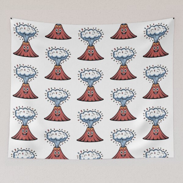 Item preview, Cute Kawaii Volcano: Happy Cartoon Eruption with Confetti designed and sold by RudArtAI.