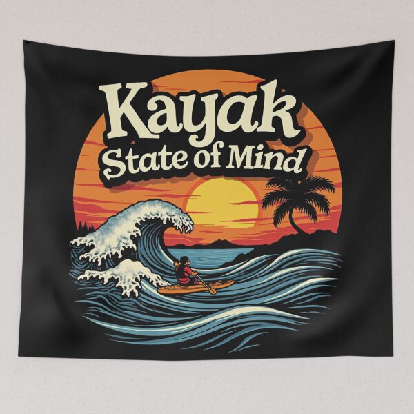 Item preview, Kayak State of Mind Surfer Sunset Beach designed and sold by rustyroofco.