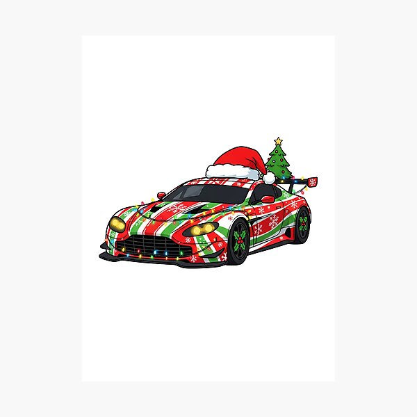 Item preview, Lindo coche verde en Navidad designed and sold by MrRares21.
