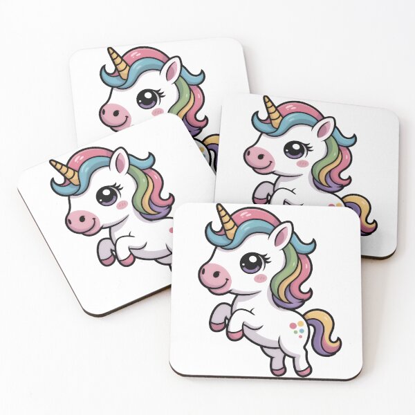Item preview, Cute Kawaii Baby Unicorn: Adorable Chibi Character with Rainbow Mane designed and sold by RudArtAI.