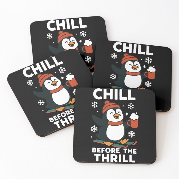 Item preview, Chill Before The Thrill Penguin Snow christmas Fun designed and sold by LuminOrb.