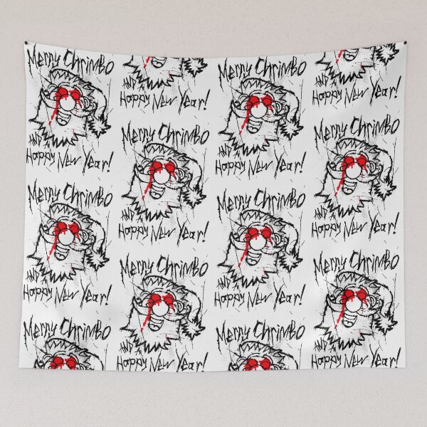 Item preview, Merry Chrimbo and a Happy New Year graffiti (black) designed and sold by LostintheLines.