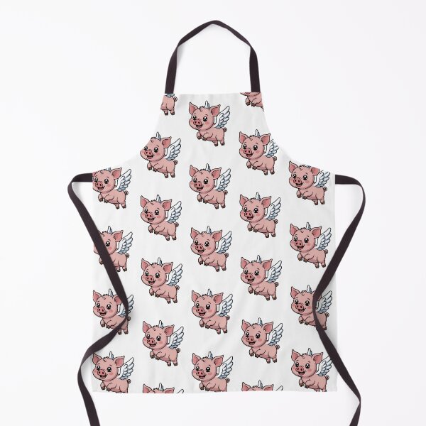 Item preview, Cute Kawaii Flying Pig: Adorable Chibi Piglet with Wings designed and sold by RudArtAI.