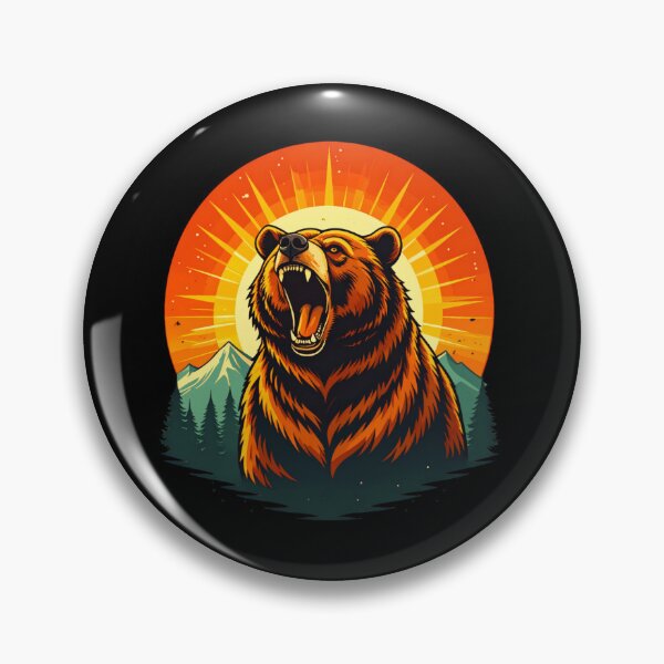 Item preview, Retro Roaring Bear Sunset designed and sold by Patcha..