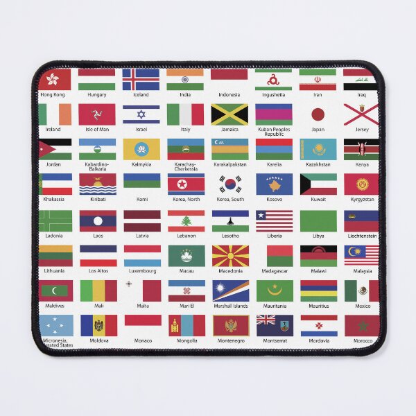 Item preview, World Flags with Country Names  - Blue designed and sold by Divine Ease.