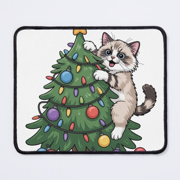 Item preview, Ragdoll cat merry Christmas tree designed and sold by kaka8888.