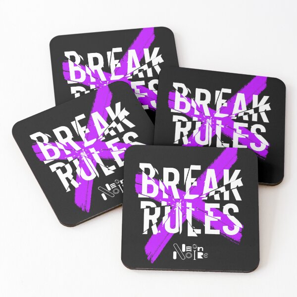 Item preview, Break Rules (black bkg) designed and sold by Neon-Noire.
