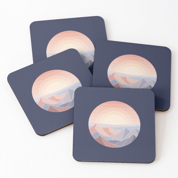 Item preview, Geometric Pastel Mountains at Sunrise designed and sold by NoctaHike.