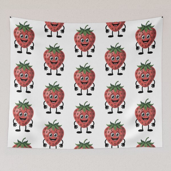 Item preview, Cute Kawaii Strawberry: Happy Cartoon Fruit Character designed and sold by RudArtAI.