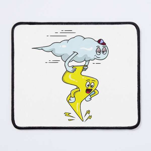 Item preview, Funny Cloud Riding Lightning Bolt - "Storm Rider" Weather Cartoon designed and sold by activlifewear.
