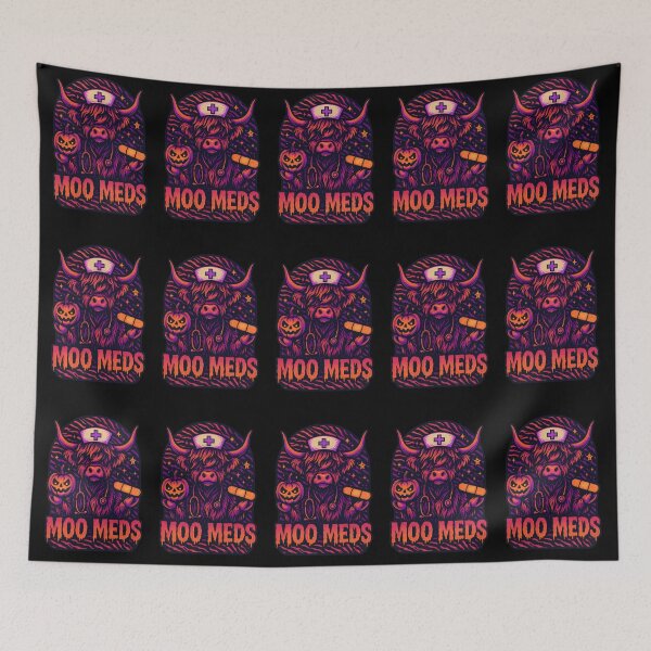 Item preview, Moo Meds – Funny Halloween Medication Nurse Design for RNs, LPNs, CNAs, Pharmacists, and Healthcare Workers designed and sold by ClinicalHubs.