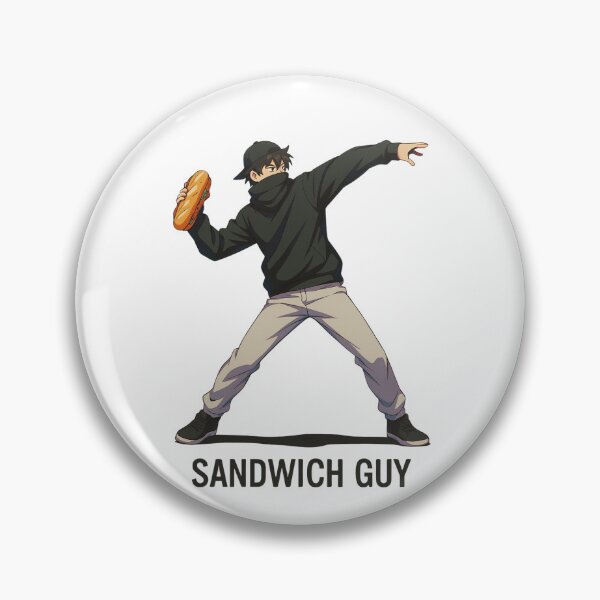 Item preview, Sandwich Guy Anime Art – Funny Street Food Warrior, Cool Anime Poster designed and sold by The Regular Basic Shop.