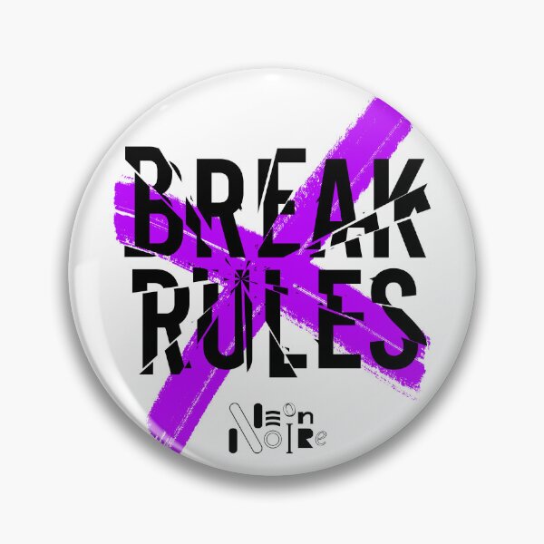Item preview, Break Rules (white bkg) designed and sold by Neon-Noire.