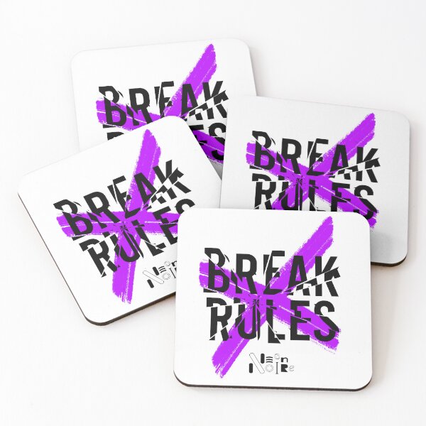 Item preview, Break Rules (white bkg) designed and sold by Neon-Noire.