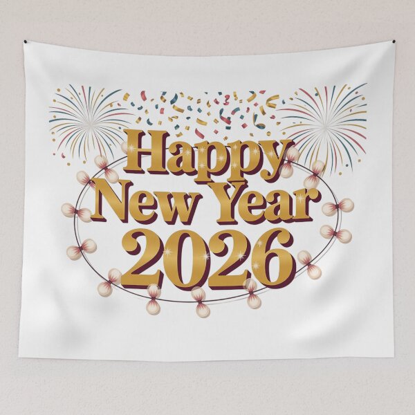 Item preview, Festive 2026 New Year's Greeting designed and sold by mo-carnival.