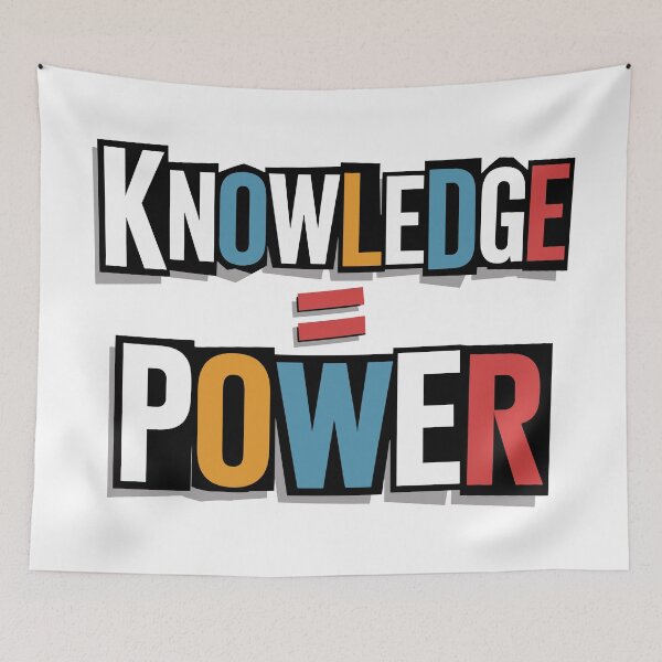 Item preview, Knowledge = Power – Ransom Letter Collage Typography designed and sold by JPees.