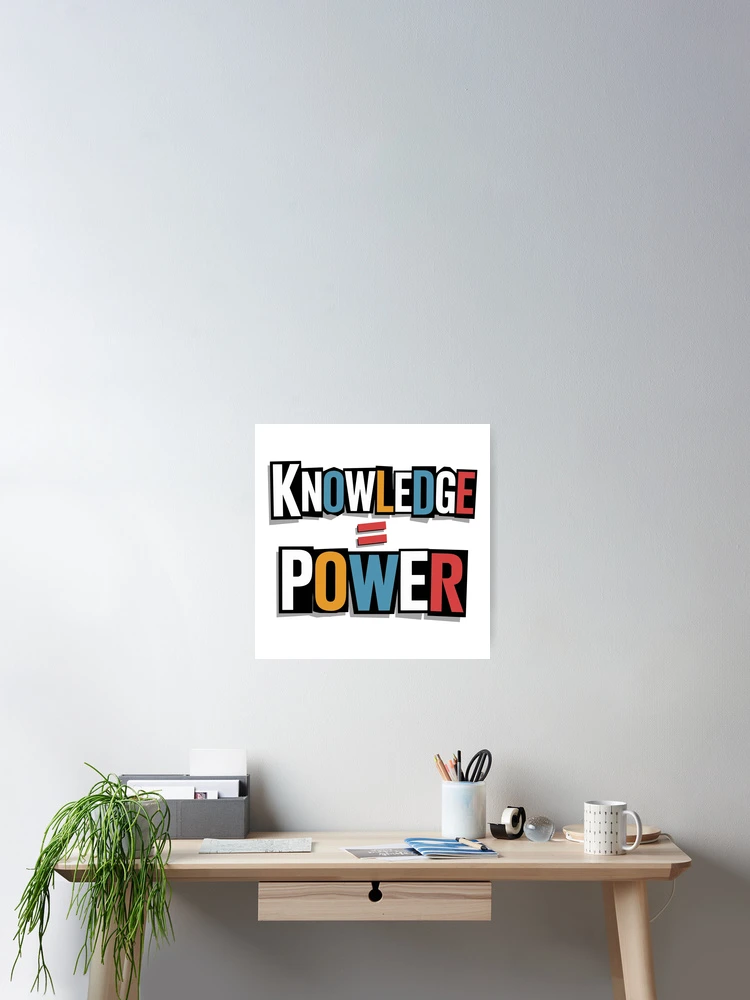 Thumbnail 2 of 3, Poster, Knowledge = Power – Ransom Letter Collage Typography designed and sold by JPees.