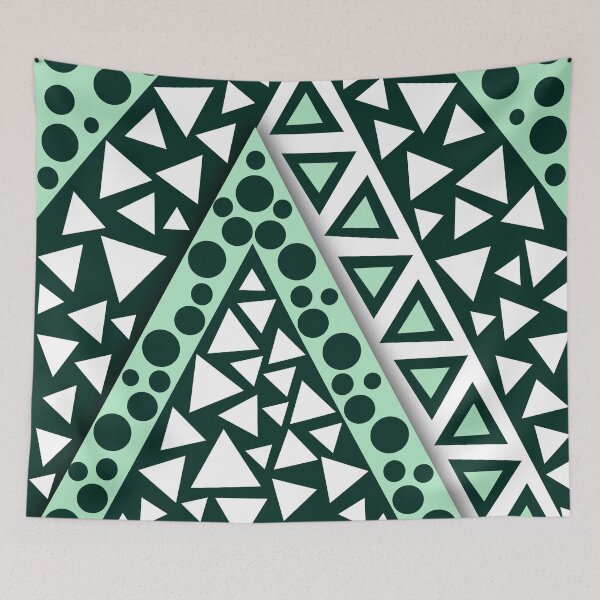 Item preview,  "Green Grid Dreams" designed and sold by MayaMaliStudio.